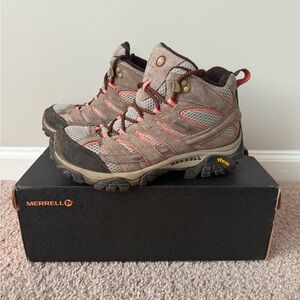 Merrell Hiking boots, Tan and Orange - like new condition